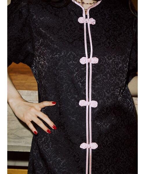 jouetie（ジュエティ）の「ボリュームスリーブチャイナシャツ（シャツ/ブラウス・レディース・ブラック/パープル/ブルー/アイボリー・MEDIUM）」の15枚目の写真