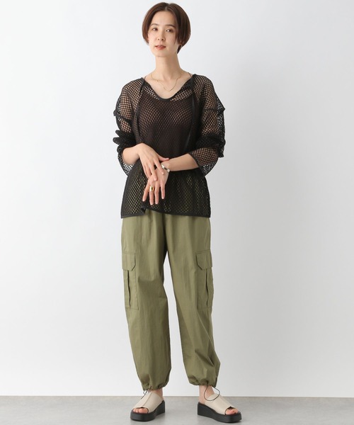 LEPSIM(レプシィム)の「パイピングメッシュプルオーバー 704334(Tシャツ/カットソー・レディース・ブラック/アイボリー・FREE)」の10枚目の写真