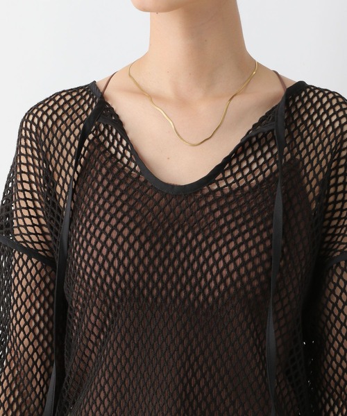 LEPSIM(レプシィム)の「パイピングメッシュプルオーバー 704334(Tシャツ/カットソー・レディース・ブラック/アイボリー・FREE)」の14枚目の写真