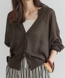 AMERICAN HOLIC | UVカット 鹿の子Vネックカーディガン(カーディガン/ボレロ)