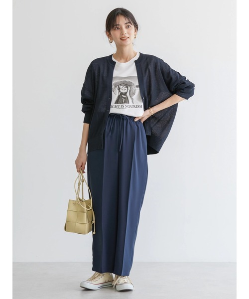 AMERICAN HOLIC（アメリカンホリック）の「UVカット　鹿の子Vネックカーディガン（カーディガン/ボレロ・レディース・ブラウン/ネイビー/ライトベージュ/ライトイエロー・M/L）」の15枚目の写真