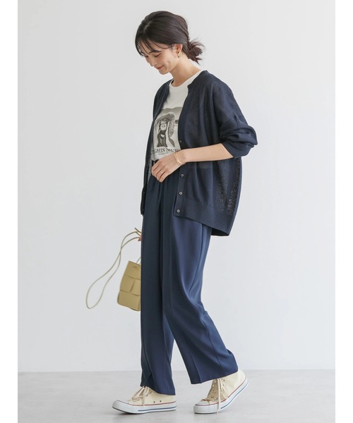 AMERICAN HOLIC（アメリカンホリック）の「UVカット　鹿の子Vネックカーディガン（カーディガン/ボレロ・レディース・ブラウン/ネイビー/ライトベージュ/ライトイエロー・M/L）」の16枚目の写真