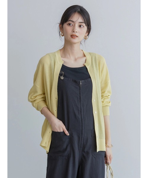 AMERICAN HOLIC（アメリカンホリック）の「UVカット　鹿の子Vネックカーディガン（カーディガン/ボレロ・レディース・ブラウン/ネイビー/ライトベージュ/ライトイエロー・M/L）」の17枚目の写真