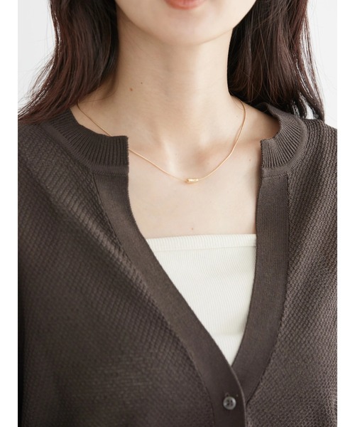 AMERICAN HOLIC（アメリカンホリック）の「UVカット　鹿の子Vネックカーディガン（カーディガン/ボレロ・レディース・ブラウン/ネイビー/ライトベージュ/ライトイエロー・M/L）」の20枚目の写真