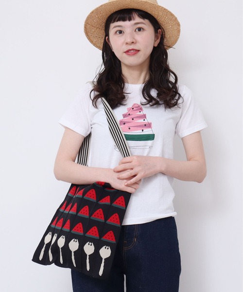 peu pres(プープレ)の「すいかニットバッグ(ショルダーバッグ・レディース・ブラック・FREE)」の7枚目の写真