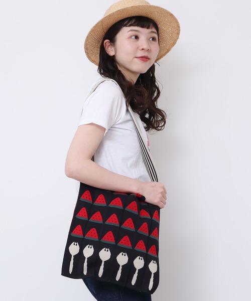 peu pres(プープレ)の「すいかニットバッグ(ショルダーバッグ・レディース・ブラック・FREE)」の9枚目の写真