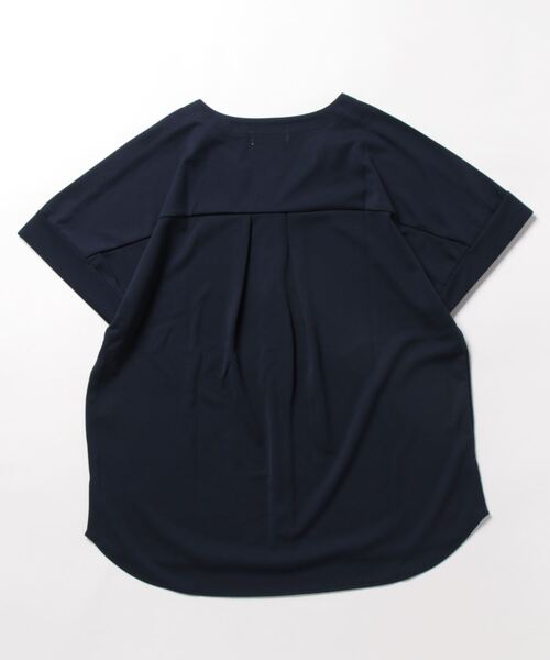 7days Life Styling(セブンデイズライフスタイリング)の「【ひんやり接触冷感】Vネックカットソートップス(Tシャツ/カットソー・レディース・ブラック/ライトグレー/オフホワイト/ネイビー・L/S/M/LL)」の18枚目の写真