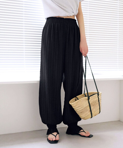 SLOBE citron.(スローブシトロン)の「SLOBE citron. フリルジョガーパンツ(その他パンツ・レディース・ブラック/オレンジ・FREE)」の14枚目の写真