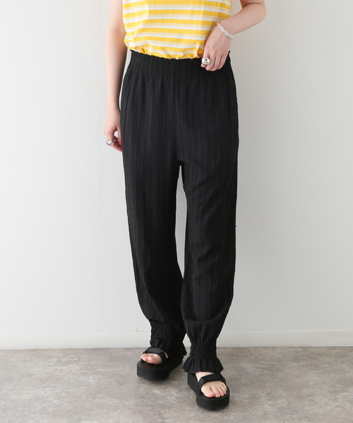 SLOBE citron.(スローブシトロン)の「SLOBE citron. フリルジョガーパンツ(その他パンツ・レディース・ブラック/オレンジ・FREE)」の5枚目の写真