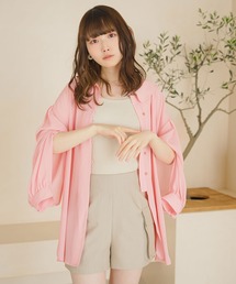 スリットスリーブオーバーシアーシャツ