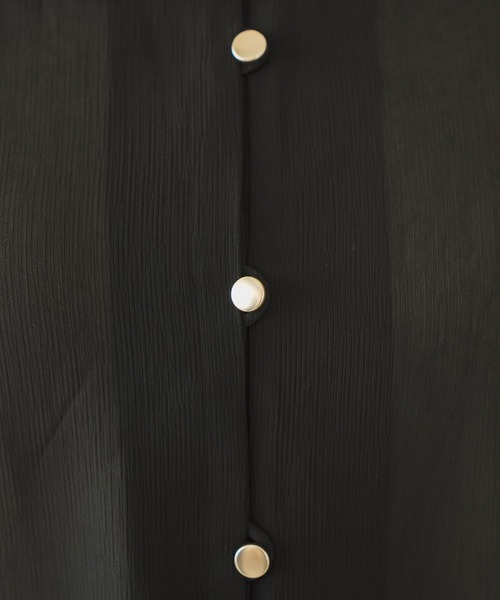 moulis'（ムーリス）の「スリットスリーブオーバーシアーシャツ（シャツ/ブラウス・レディース・ベージュ/ブラック/ベビーピンク/ブルー・MEDIUM/LARGE）」の21枚目の写真