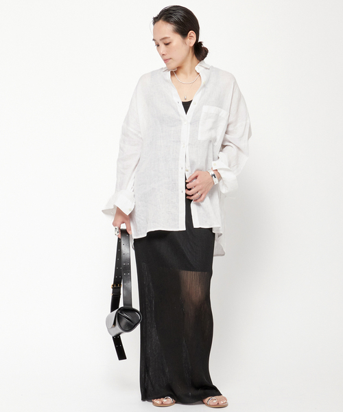 AP STUDIO（エーピーストゥディオ）の「シアーリブタンクトップ（タンクトップ・レディース・ブラック・FREE）」の5枚目の写真