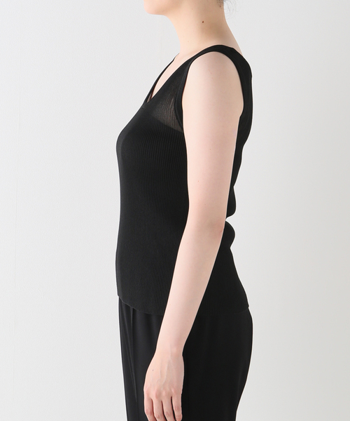 AP STUDIO（エーピーストゥディオ）の「シアーリブタンクトップ（タンクトップ・レディース・ブラック・FREE）」の11枚目の写真