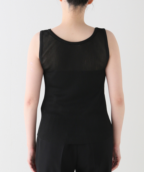 AP STUDIO（エーピーストゥディオ）の「シアーリブタンクトップ（タンクトップ・レディース・ブラック・FREE）」の2枚目の写真