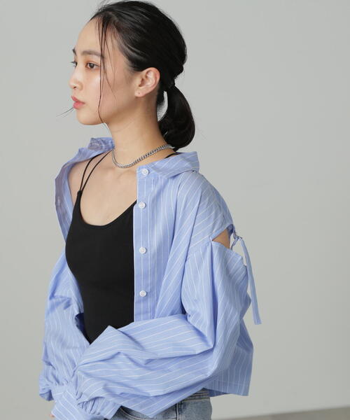 FREE'S MART（フリーズマート）の「カップ付きキャミソール（キャミソール・レディース・ホワイト/ブラック・FREE）」の4枚目の写真