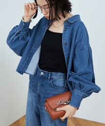 Rie Miller | 袖ボリュームショート丈デニムシャツ(シャツ/ブラウス)