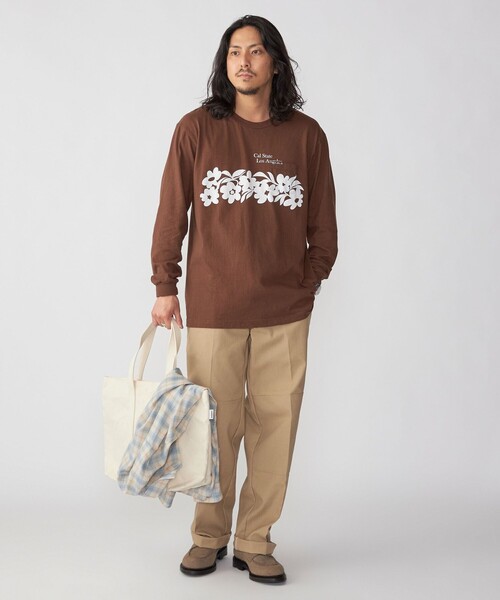 THE DAY ON THE BEACH(ザデイオンザビーチ)の「*【SHIPS別注】THE DAY ON THE BEACH: プリント ロングスリーブ Tシャツ(Tシャツ/カットソー・メンズ・ホワイト/ブラウン/ロイヤルブルー・LARGE/X-LARGE/MEDIUM)」の19枚目の写真