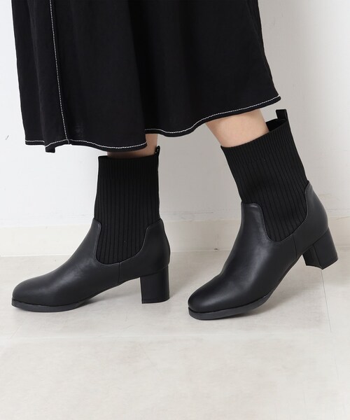 SHOO・LA・RUE（シューラルー）の「◆ヒールアップニットブーツ（ブーツ・レディース・ブラック/ブラウン系その他・35/45）」の11枚目の写真