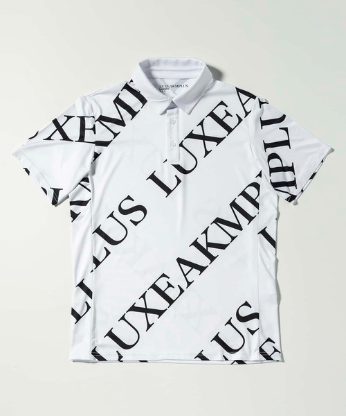 LUXEAKMPLUS(リュクスエイケイエムプラス)の「LUXEAKMPLUS(リュクスエイケイエムプラス)ゴルフ 総柄半袖ポロシャツ(ポロシャツ・メンズ・ホワイト/ブラック・S/M/L/XL/XXL)」の5枚目の写真