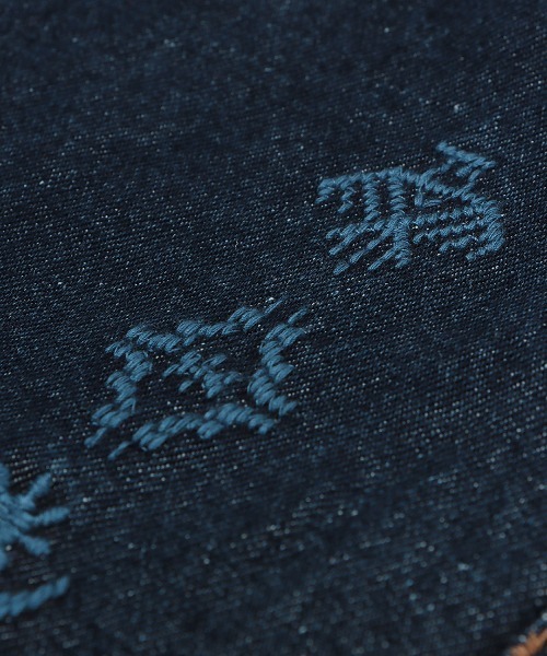 チチカカ（チチカカ）の「ツイル＆デニム刺繍サーカスパンツ（デニムパンツ・レディース・インディゴブルー/アイボリー/カーキ・FREE）」の20枚目の写真