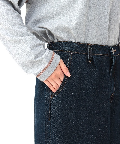 チチカカ（チチカカ）の「ツイル＆デニム刺繍サーカスパンツ（デニムパンツ・レディース・インディゴブルー/アイボリー/カーキ・FREE）」の15枚目の写真