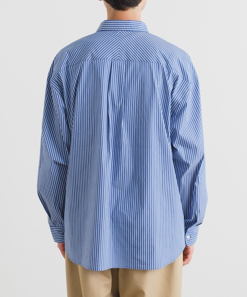 CIAOPANIC TYPY（チャオパニックティピー）の「【ユニセックス】アソートストライプストレッチオーバーシャツ（シャツ/ブラウス・メンズ・ネイビー/ホワイト/ブルー/ブラック・LARGE/MEDIUM）」の11枚目の写真