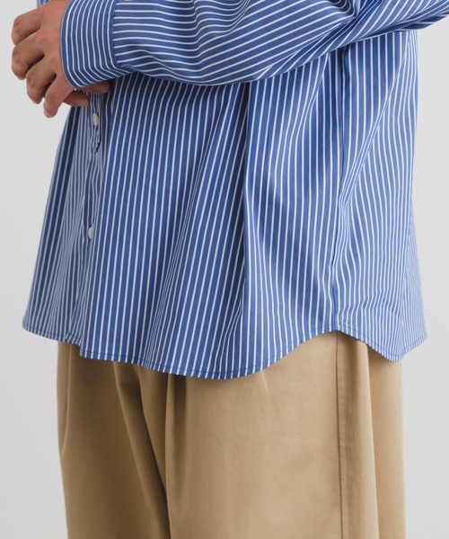 CIAOPANIC TYPY（チャオパニックティピー）の「【ユニセックス】アソートストライプストレッチオーバーシャツ（シャツ/ブラウス・メンズ・ネイビー/ホワイト/ブルー/ブラック・LARGE/MEDIUM）」の16枚目の写真