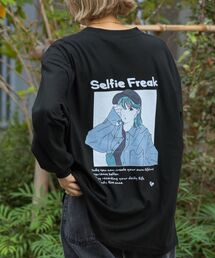 NAVAL | 【SELFIE GIRL】イラストバックプリントビックシルエットロンT(Tシャツ/カットソー)