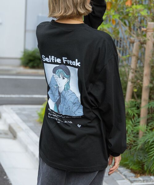 NAVAL(ナバル)の「【SELFIE GIRL】イラストバックプリントビックシルエットロンT(Tシャツ/カットソー・メンズ・その他1/ホワイト/ブラック/その他2・LARGE/MEDIUM)」の9枚目の写真