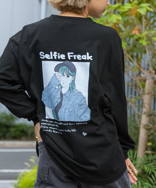 NAVAL(ナバル)の「【SELFIE GIRL】イラストバックプリントビックシルエットロンT(Tシャツ/カットソー・メンズ・その他1/ホワイト/ブラック/その他2・LARGE/MEDIUM)」の10枚目の写真