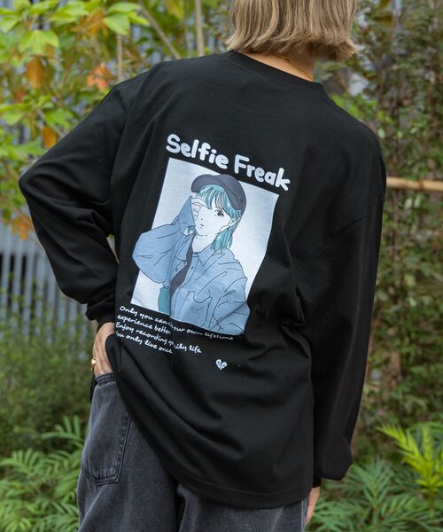 NAVAL(ナバル)の「【SELFIE GIRL】イラストバックプリントビックシルエットロンT(Tシャツ/カットソー・メンズ・その他1/ホワイト/ブラック/その他2・LARGE/MEDIUM)」の11枚目の写真
