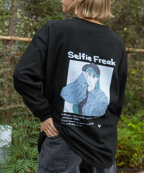NAVAL(ナバル)の「【SELFIE GIRL】イラストバックプリントビックシルエットロンT(Tシャツ/カットソー・メンズ・その他1/ホワイト/ブラック/その他2・LARGE/MEDIUM)」の12枚目の写真