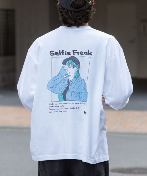 NAVAL(ナバル)の「【SELFIE GIRL】イラストバックプリントビックシルエットロンT(Tシャツ/カットソー・メンズ・その他1/ホワイト/ブラック/その他2・LARGE/MEDIUM)」の22枚目の写真