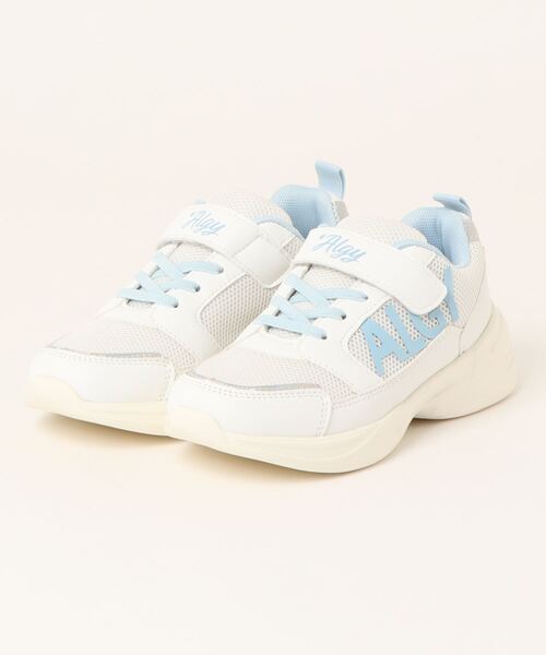 algy（アルジー）の「ALGY アルジー キッズ 厚底スニーカー【軽量】 4303（スニーカー・キッズ・カーキ/ホワイト・22.0cm/20.0cm/23.0cm/21.0cm/24.0cm）」の2枚目の写真