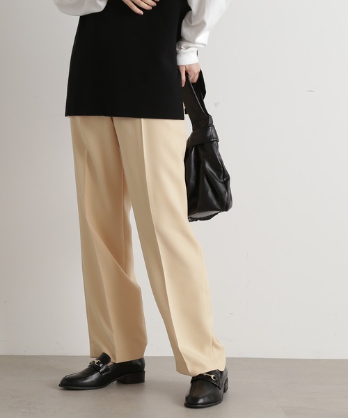 N.(N. Natural Beauty Basic)(エヌエヌナチュラルビューティーベーシック)の「【S Size Line】◆センタープレスストレートパンツ(スラックス・レディース・イエロー/ブラウン/ブラック・SMALL/MEDIUM)」の3枚目の写真