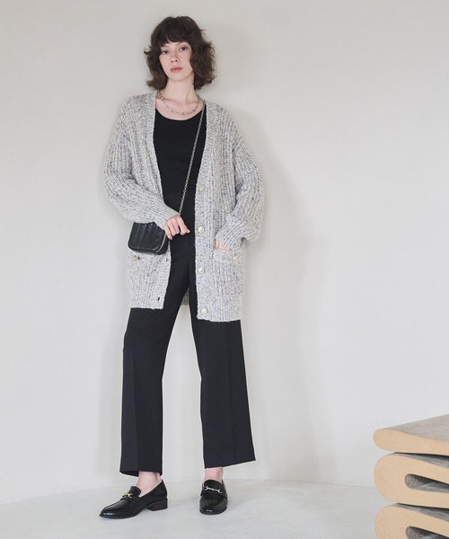 N.(N. Natural Beauty Basic)(エヌエヌナチュラルビューティーベーシック)の「【S Size Line】◆センタープレスストレートパンツ(スラックス・レディース・イエロー/ブラウン/ブラック・SMALL/MEDIUM)」の1枚目の写真