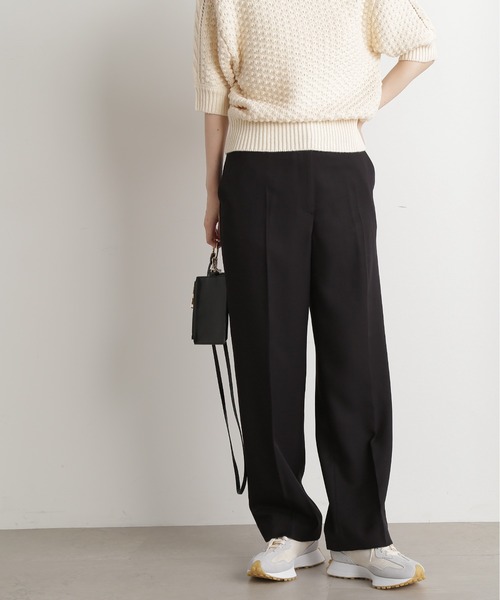 N.(N. Natural Beauty Basic)(エヌエヌナチュラルビューティーベーシック)の「【S Size Line】◆センタープレスストレートパンツ(スラックス・レディース・イエロー/ブラウン/ブラック・SMALL/MEDIUM)」の4枚目の写真