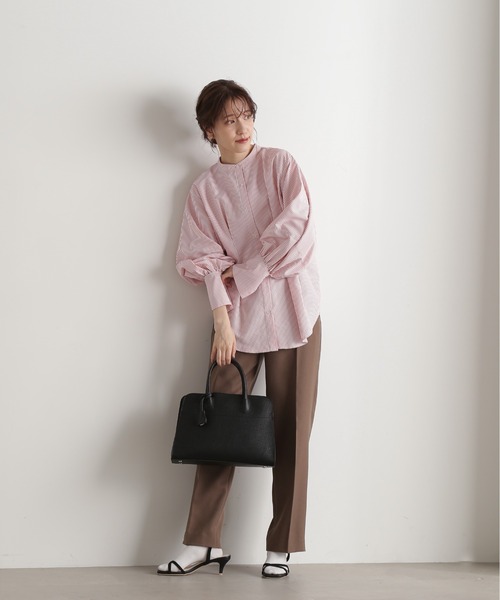 N.(N. Natural Beauty Basic)(エヌエヌナチュラルビューティーベーシック)の「【S Size Line】◆センタープレスストレートパンツ(スラックス・レディース・イエロー/ブラウン/ブラック・SMALL/MEDIUM)」の14枚目の写真