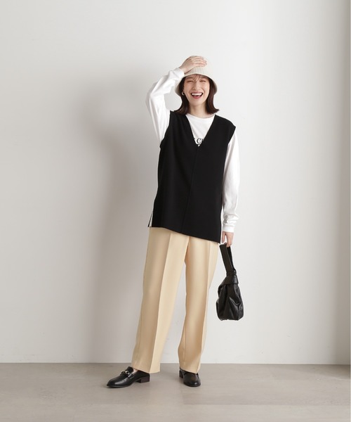 N.(N. Natural Beauty Basic)(エヌエヌナチュラルビューティーベーシック)の「【S Size Line】◆センタープレスストレートパンツ(スラックス・レディース・イエロー/ブラウン/ブラック・SMALL/MEDIUM)」の19枚目の写真