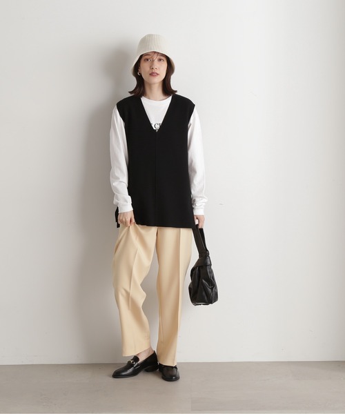 N.(N. Natural Beauty Basic)(エヌエヌナチュラルビューティーベーシック)の「【S Size Line】◆センタープレスストレートパンツ(スラックス・レディース・イエロー/ブラウン/ブラック・SMALL/MEDIUM)」の20枚目の写真