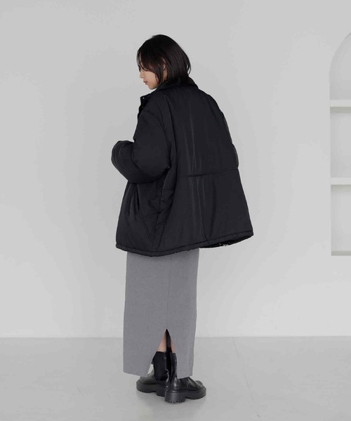 (1度のみ着用) hellam グレー ミドルコート hellam（へラム）の「中綿 スタンドミドルコート（ダウン