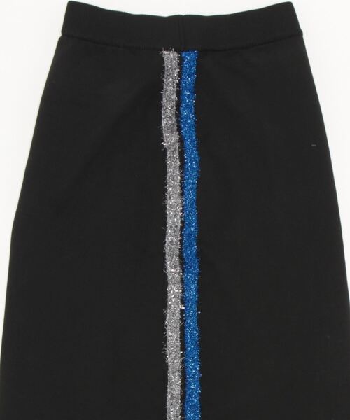 miette(ミエット)の「キラキラサイドラインニットスカート(スカート・レディース・グレー/ブラック・FREE)」の4枚目の写真