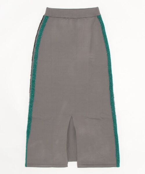 miette(ミエット)の「キラキラサイドラインニットスカート(スカート・レディース・グレー/ブラック・FREE)」の5枚目の写真