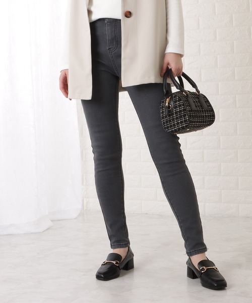 DIANTE スキニー　01新品、未使用 小さいサイズ 裏フリースデニムストレッチスキニーパンツ(選べる2