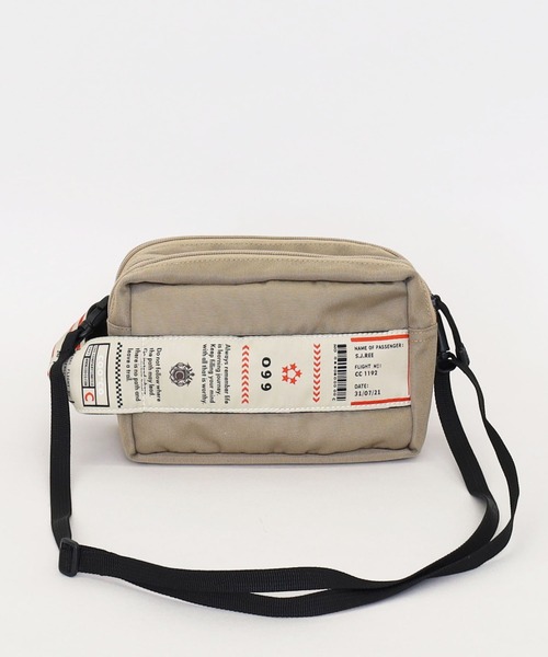 COOCO(クーコ)の「オリジナル柄テープ2層ポーチ2WAYショルダー(ショルダーバッグ・レディース・ブラック/ブルー/ベージュ/カーキ/レオパード・9)」の9枚目の写真