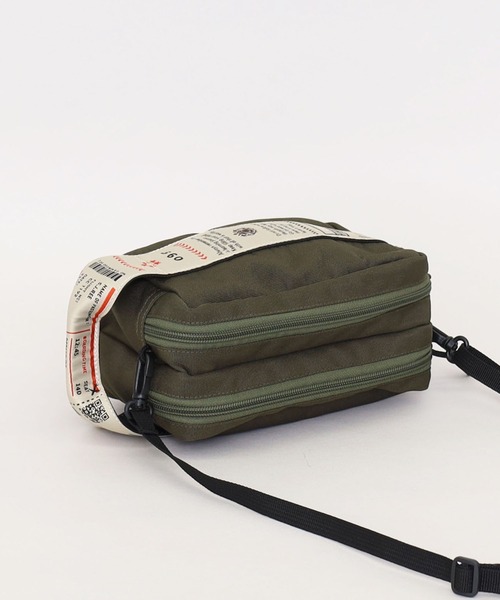 COOCO(クーコ)の「オリジナル柄テープ2層ポーチ2WAYショルダー(ショルダーバッグ・レディース・ブラック/ブルー/ベージュ/カーキ/レオパード・9)」の15枚目の写真