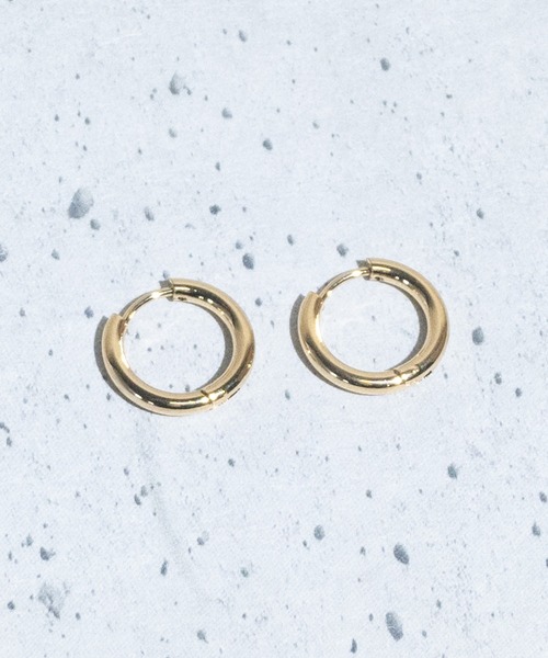 JOHN'S CLOSET(ジョンズクローゼット)の「【40】ステンレス フープピアス 〔2個set〕(ピアス(両耳用)・メンズ・ゴールド系その他/シルバー系その他/シルバー/ブラック/ゴールド・FREE)」の4枚目の写真