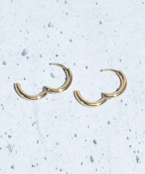 JOHN'S CLOSET(ジョンズクローゼット)の「【40】ステンレス フープピアス 〔2個set〕(ピアス(両耳用)・メンズ・ゴールド系その他/シルバー系その他/シルバー/ブラック/ゴールド・FREE)」の10枚目の写真