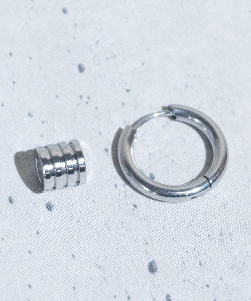 JOHN'S CLOSET(ジョンズクローゼット)の「【40】ステンレス フープピアス 〔2個set〕(ピアス(両耳用)・メンズ・ゴールド系その他/シルバー系その他/シルバー/ブラック/ゴールド・FREE)」の13枚目の写真