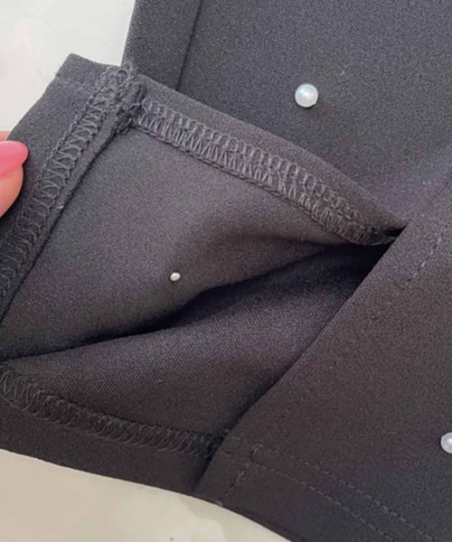 M y u（ミュー）の「美脚 パールストレッチレギンスパンツ（その他パンツ・レディース・ブラック/ブラック系2・SMALL/ML/L/S）」の12枚目の写真